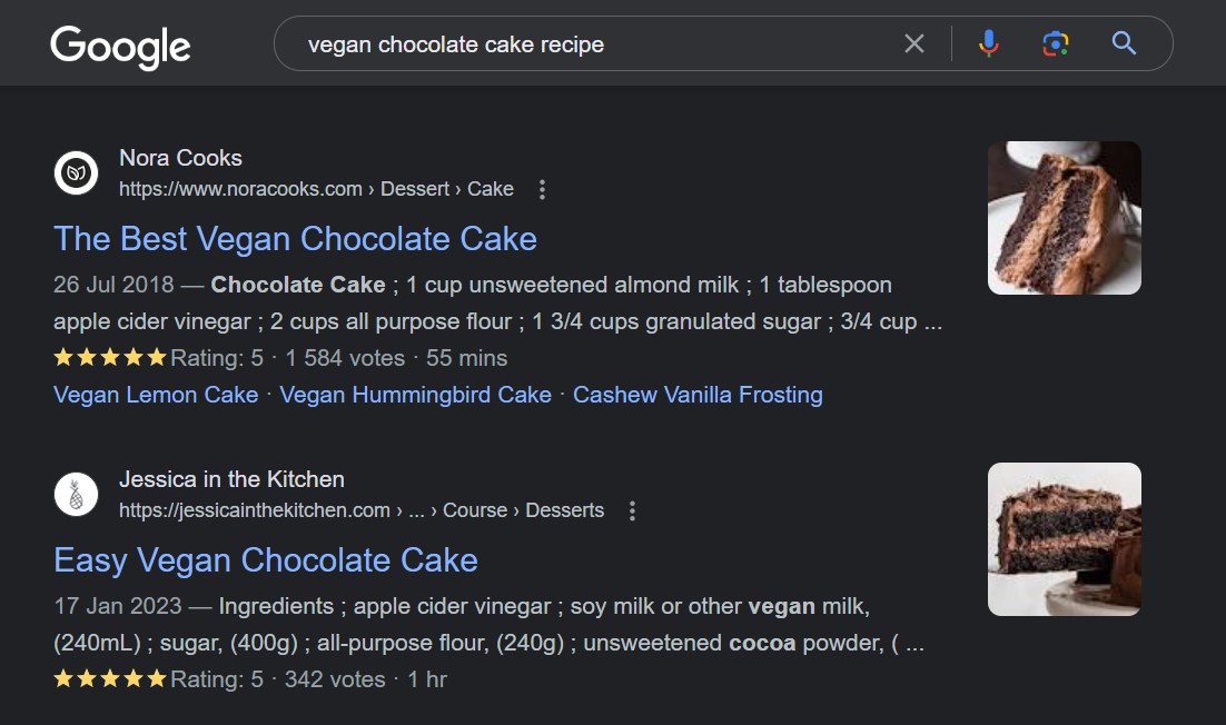 ricetta torta al cioccolato vegana snippet ricco